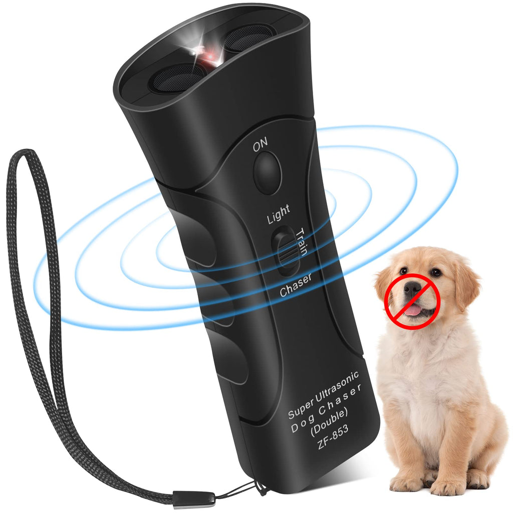 Anti Barking Device, 3 Mode Dual Sensor Upgraded Bark Control Device, 33Ft Range Ultrasonic Dog Bark Deterrent Pet Behavior Training Black01 - PawsPlanet Australia
