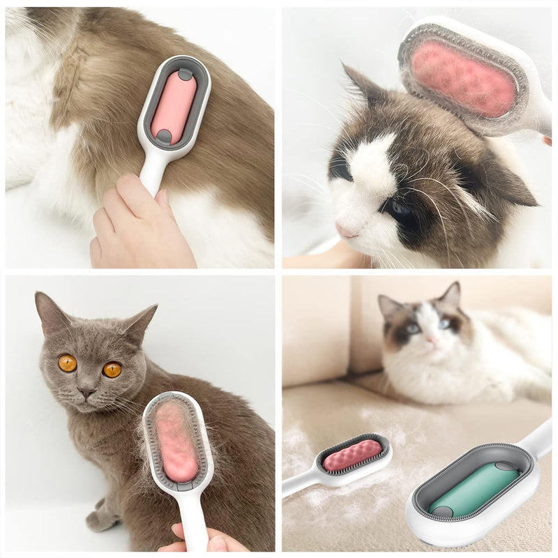 2 pieces cat brush, pet hair removal comb with water tank, cat brush with water, pet hair brush, cat brush, cat brush, cat brush short hair, ideal for grooming and pet grooming - PawsPlanet Australia