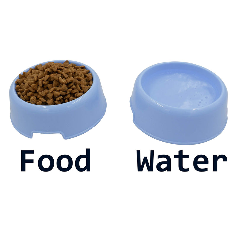 Forest Guys Dog Bowls Cat Bowls Plastic Bowls Blue 4-Pack - PawsPlanet Australia
