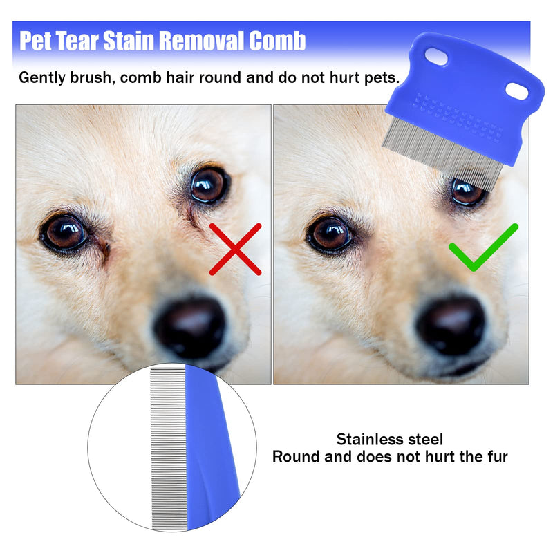 Pack of 6 flea combs for cats and dogs, flea comb for removing fleas, pet comb, lice comb, dust comb, combs for removing fleas, mites, ticks, biting pests, crusts, blue - PawsPlanet Australia