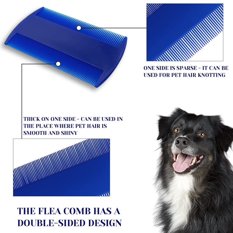 BLMHTWO Pack of 12 lice combs, flea combs for cats and dogs, 6 colors, plastic lice comb, nit comb, pet combs for grooming for removing stains, hair, tear stains - PawsPlanet Australia