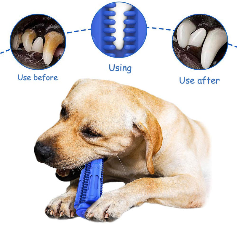 GMYQ Dog Chew Toys,Dog Toothbrush Stick Squeaky Toys,Milk Flavor Natural Rubber Dental Care Toys,Dog Teeth Cleaning Toy,Indestructible Tough Durable Puppy Pet Supplies - PawsPlanet Australia