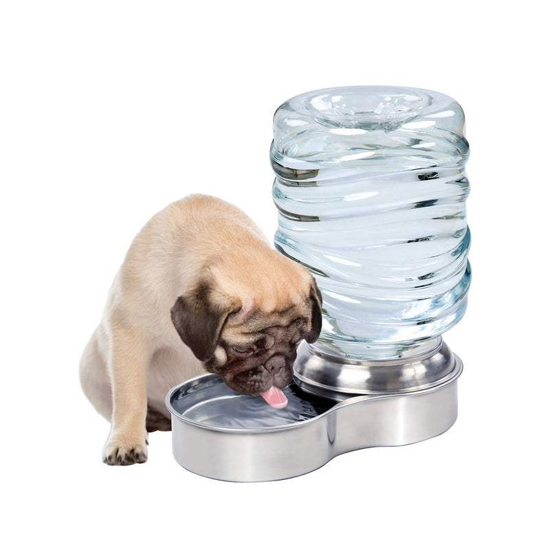 Etna Stainless Steel Pet Dog Cat Water Fountain Bowl, Holds 3 Liters - PawsPlanet Australia