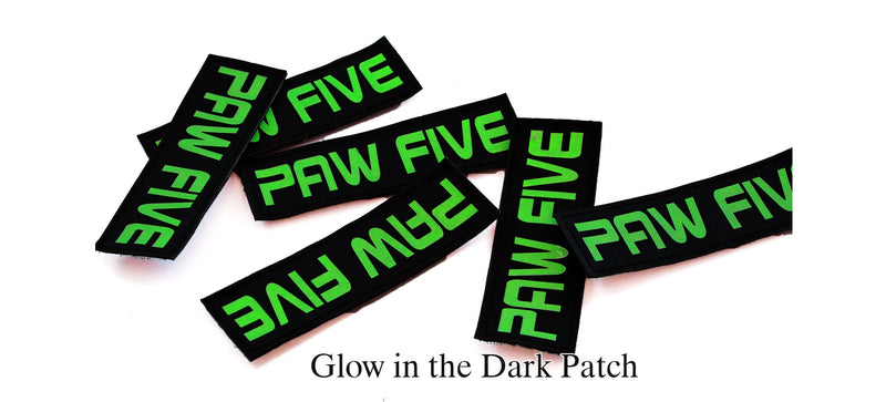 [Australia] - Paw Five CORE-1 Harness Hook & Loop Patches “Ask to PET, Free HUGS, Service Dog, in Training Glow in The Dark 