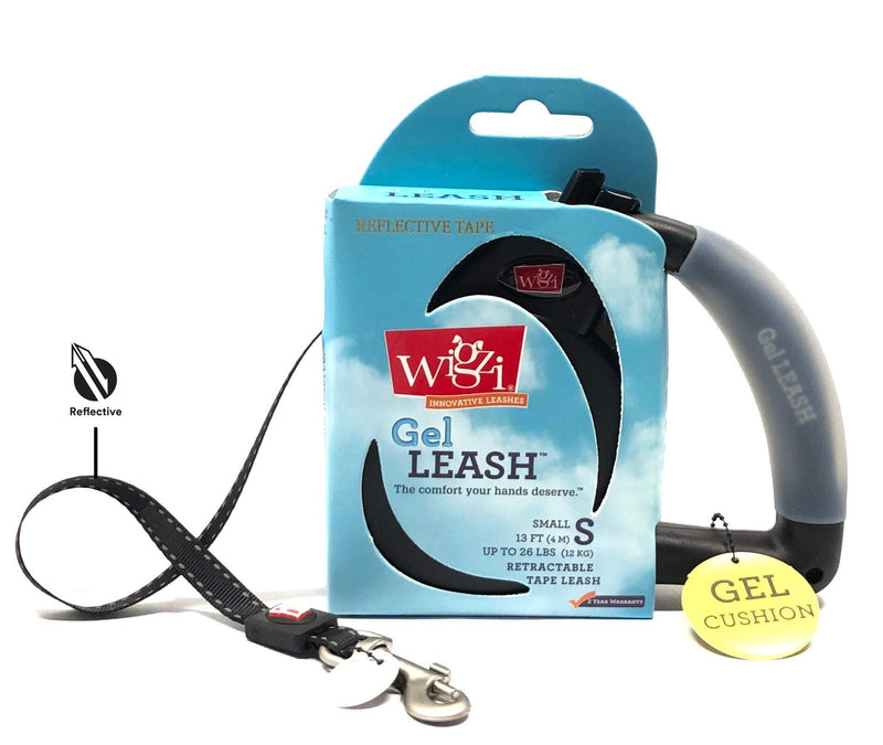 [Australia] - WIGZI Reflective Gel Cushion Handle Retractable Dog Leash up to 110lbs Medium 