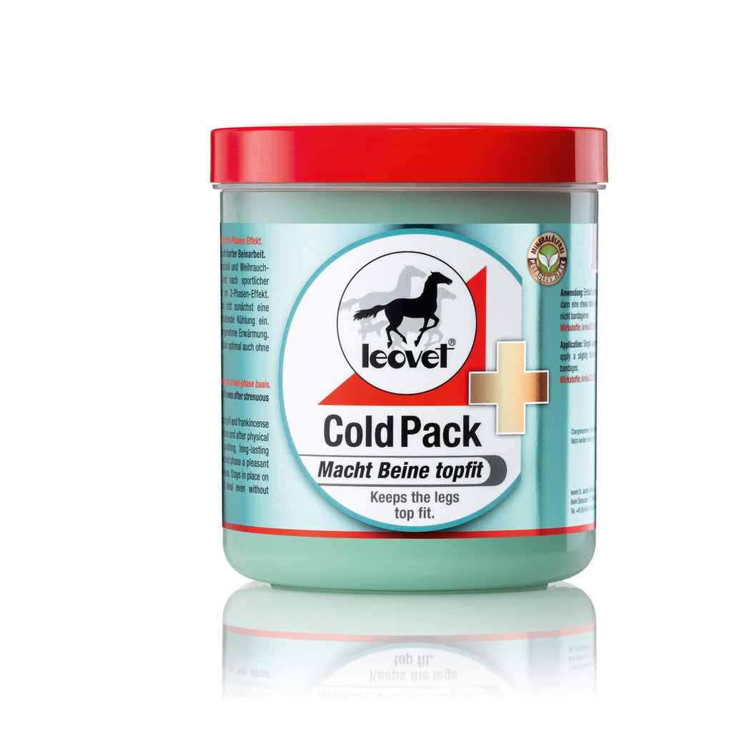 Leovet Cold Pack | 500ml | Balm for horses | To support muscles and mobility | Contains arnica, rosemary, menthol and frankincense resin | Long-lasting cooling - PawsPlanet Australia