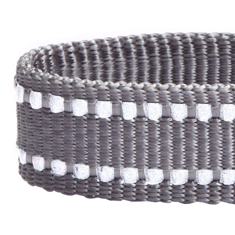 Blueberry Pet Durable 3M Reflctive Dog Lead 150 cm x 1.5cm in Neutral Gray, Small, Leads for Dogs, Matching Collar Available Separately 1.5cm x 150cm Neutral Gray with 3M Reflective Material - PawsPlanet Australia