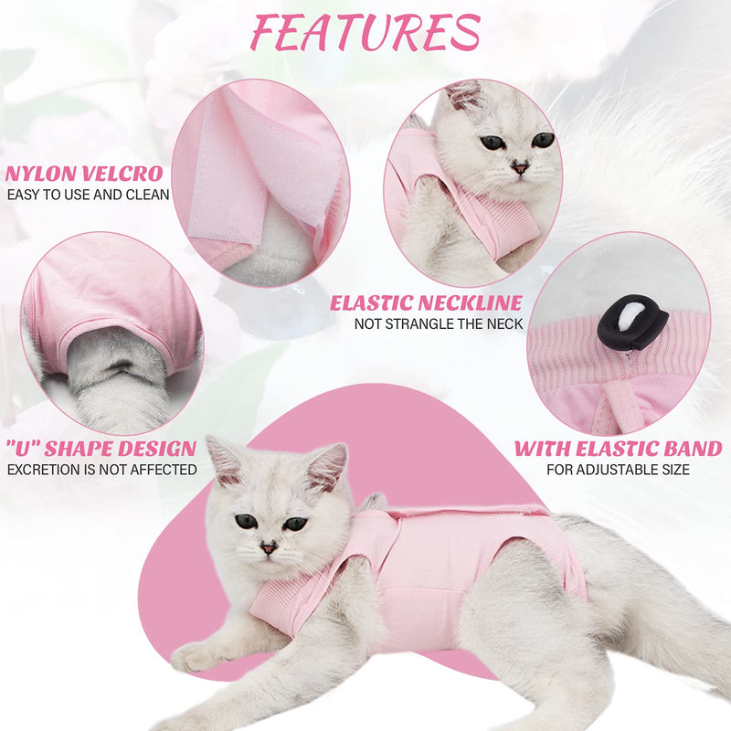 Coppthinktu Cat Recovery Suit, Professional Cat Surgery Recovery Suit for Abodominal Wounds and Skin Diseases, Recovery Suit for Cats to Prevent Secondary Infection and Anti Licking Wounds Small - PawsPlanet Australia