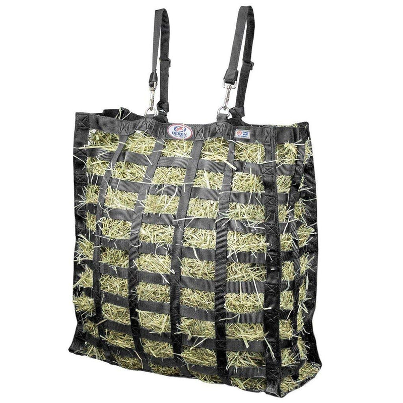 Derby Originals Supreme Patented Four Sided Slow Feed Horse Hay Bag Black - PawsPlanet Australia