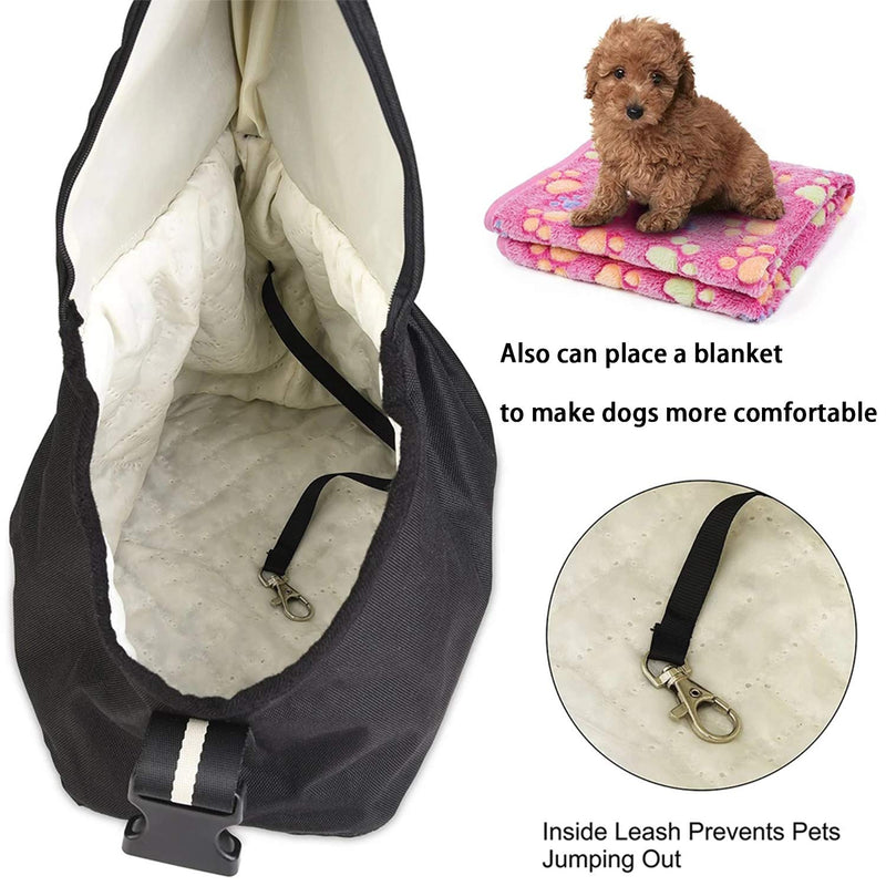 Pet Dog Cat Sling Carrier Puppy Carry Bag Hands Free Pet Travel Carrier Bag Kitty Rabbit Shoulder Bag Handbag Pouch Breathable Pet Tote Bag with Adjustable Shoulder Strap for Outdoor Walking Hiking M Black - PawsPlanet Australia