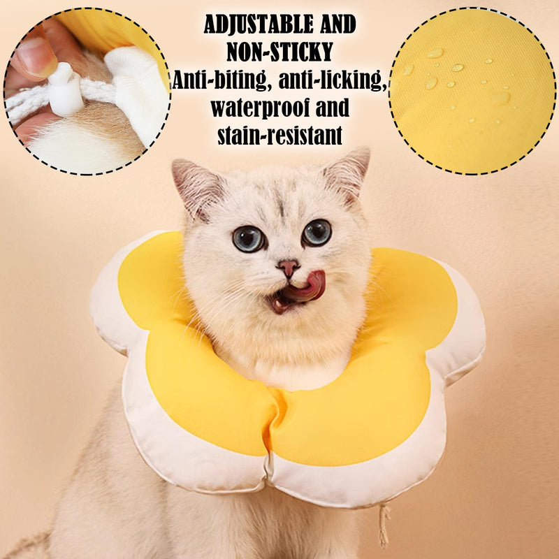 TYXHXTF 2PCS Cat Neck Brace, Adjustable Neck Brace Cat Collar, Anti Bite Safety Protective Collar, After Surgery Pet Protective Collar, for Dogs Puppies Kittens - PawsPlanet Australia