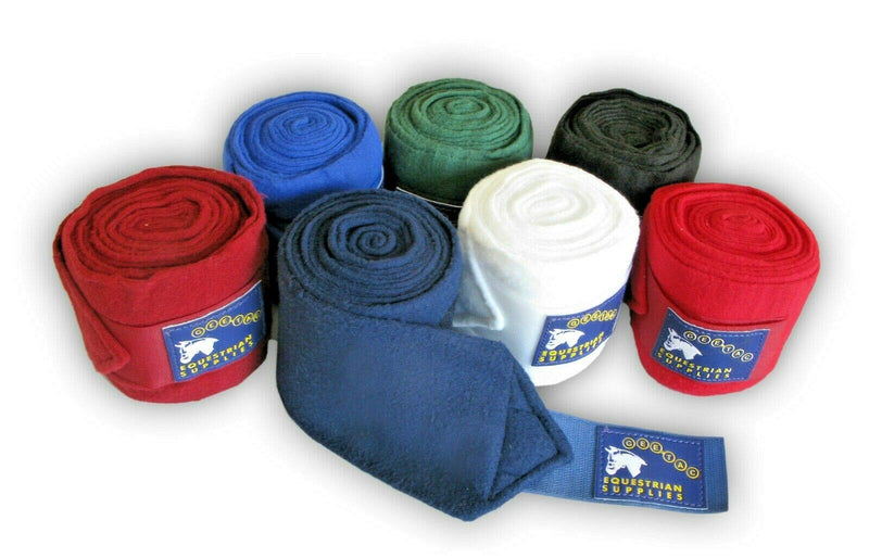 Gee Tac Horse Bandages Leg Wraps Pack of 4 x 3M BLACK - PawsPlanet Australia