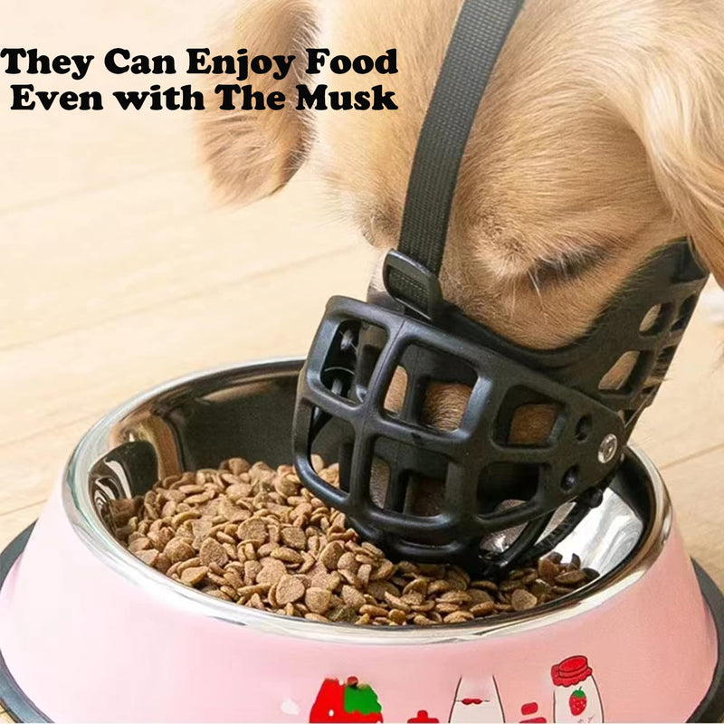 Basket Muzzle for Dogs, Silicone Basket Dog Muzzles, Dog Muzzle for Large Dogs, Silicone Dog Muzzle Prevents Barking, Biting and Chewing L (25-29 cm) - PawsPlanet Australia
