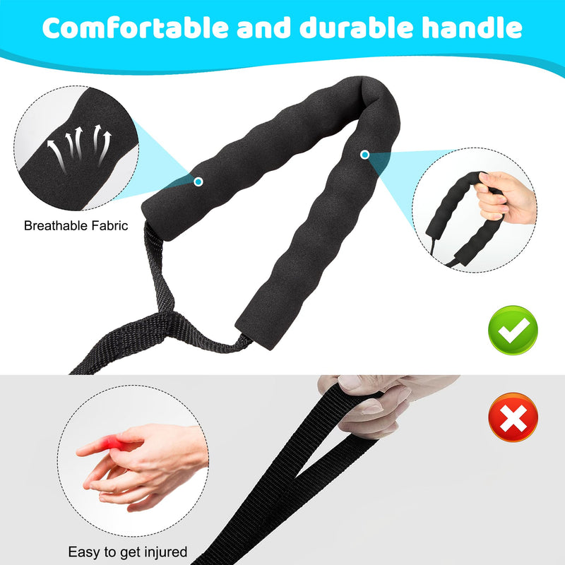Tow leash for dogs, 10 m x 2 cm, dog leash with comfortable padded handle, nylon long training leash for small, medium and large dogs, black - PawsPlanet Australia