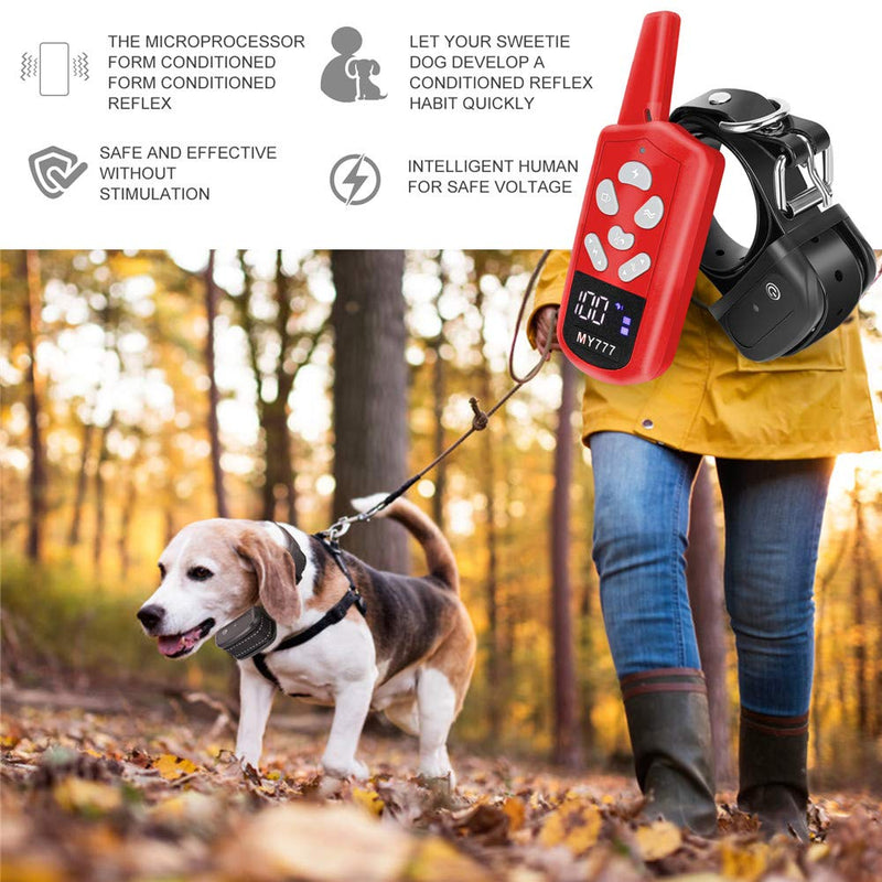 [Australia] - Training Collar for Dogs - Dog Training Collar with Remote 3 Correction Modes Beep, Vibration Waterproof Dog E Collar for Dogs Large,Medium,Small Rechargeable Training Collar Up to 1800ft Remote Range 