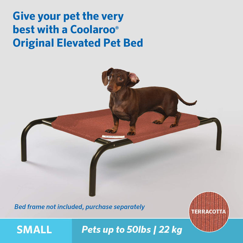 Coolaroo Replacement Cover, The Original Elevated Pet Bed by Coolaroo, Small, Terracotta - PawsPlanet Australia