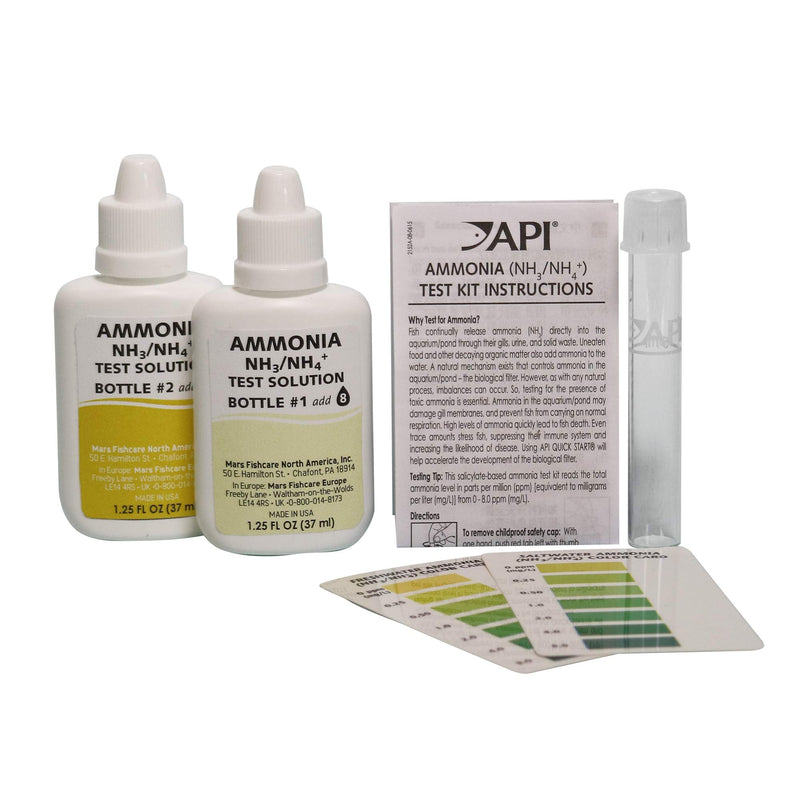 API TEST KIT, Different styles available, Monitors water quality and helps prevent invisible problems that can be harmful to fish, Fast, easy and accurate, Use weekly and when problems appear Ammonia - PawsPlanet Australia