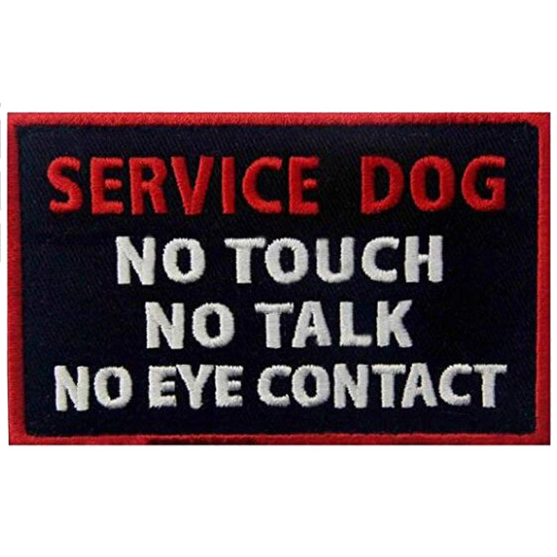 [Australia] - ODSP Service Dog Patches, in Training, Not All Disabilities are Visible, I'm Working Please Don't Pet Me, Working, No Touch No Talk No Eye Contact Embroidered Hook and Loop Patches 5 PCS 