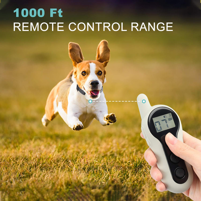 BABYLTRL Dog Training Collar with Remote - Rechargeable Waterproof Dog Shock Collar with Beep, Vibration and Shock Training Modes, 1000Ft Remote Range, Adjustable Shock Levels Shock Collars for Dogs - PawsPlanet Australia