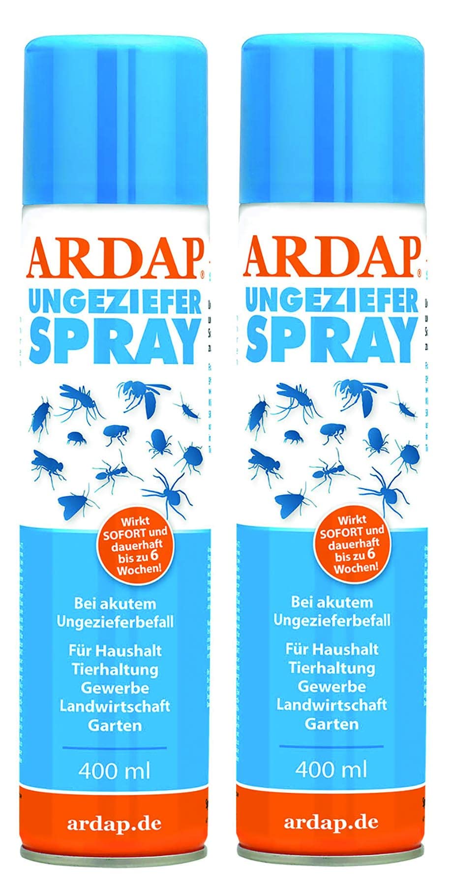 2 x 400ml Ardap bug spray Quiko active ingredient new - PawsPlanet Australia