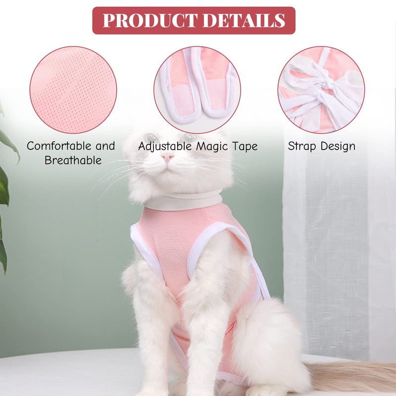 URROMA 1 PC Cat Recovery Suit Cat Wound Surgery E-Collar Alternative for Cats Dogs Post Surgery for Cats Pets S - PawsPlanet Australia