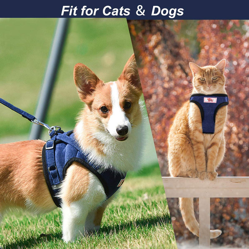 Cat Harness, Cat Vest Harness, Harness for Cats, Cat Harness and Lead Set, Cat Vest Harness with Reflective Strap, Reflective Escape Proof for Cats and Small Dogs Outdoor Walking S - PawsPlanet Australia