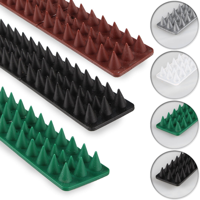 Bird repellent, pigeon repellent, cat spikes for fences and walls Black - 10 pieces - PawsPlanet Australia