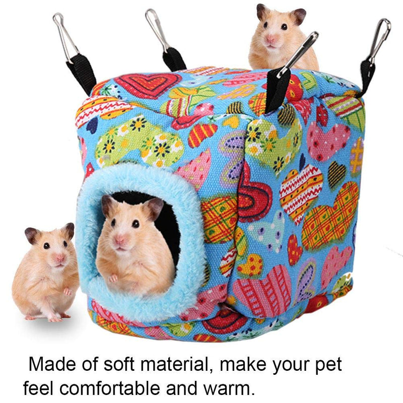 [Australia] - Sheens Parrot Warm Nest Hammock, Pet Birds Winter Cotton Cage Nest Plush Hanging Cave for Sugar Gliders Parrots Dutch Pigs Hedgehogs Chinchillas Rabbits Peach Heart XL 