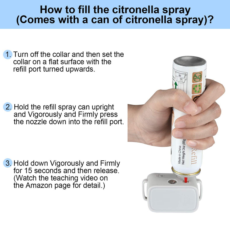 [Australia] - Citronella Dog Training Collar with Remote Control,3 Using Modes Spray Vibration and Beep,Spray Dog Bark Collar,1000ft Range Harmless Safe Humane No Shock Anti-Bark (Include a Citronella Spray) 