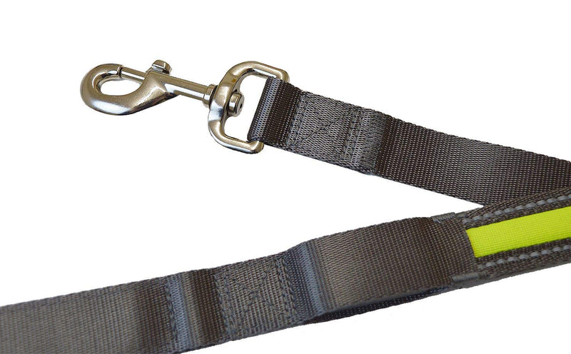 RSPCA Reflective LED Lead, 120 cm Length x 2.5 cm Width, Grey/Yellow, 0.142999 kg - PawsPlanet Australia