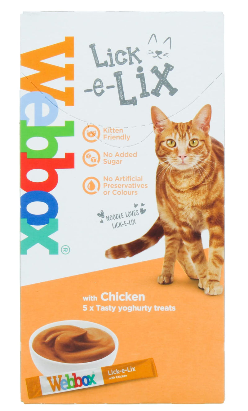 Webbox Lick-e-Lix Yoghurty Treat with Chicken 5 x 15g Sachets (Pack of 3) - PawsPlanet Australia