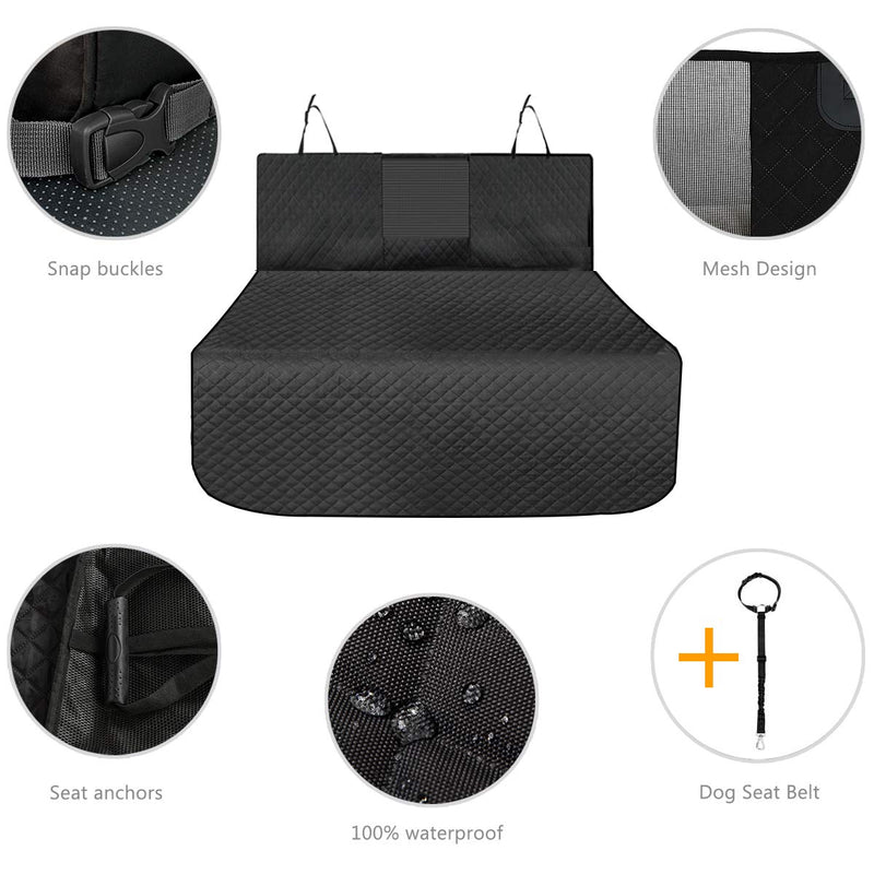 Vailge Car Boot Liners for Dogs with Bumper Flap, Boot Liner Waterproof Scratch Prevent Boot Cover for Dogs,Antislip Boot Protector Back Seat Cover for Dogs Universal Car Boot Liner for Car SUV Trucks Black - PawsPlanet Australia
