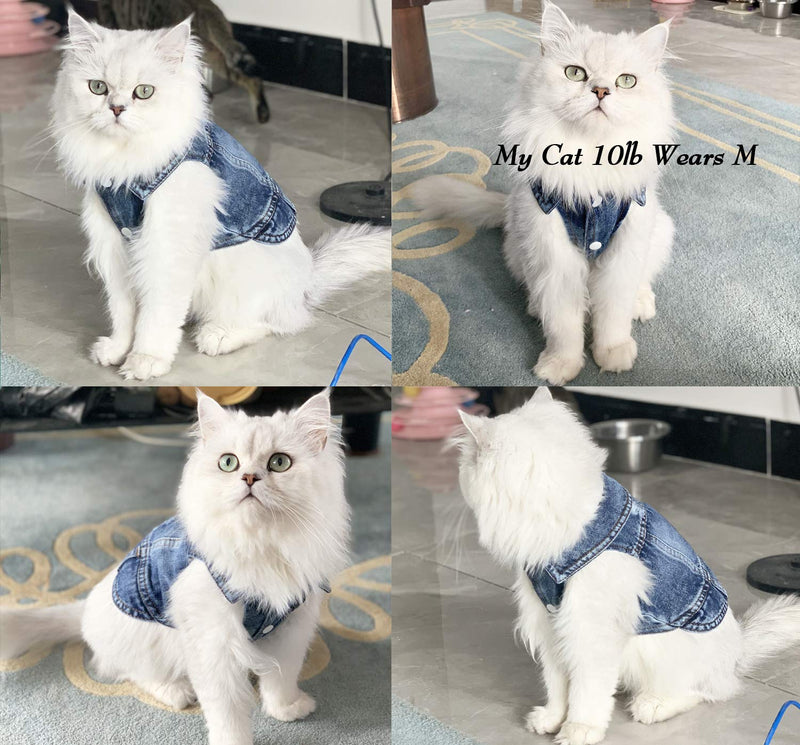 [Australia] - Tealots Dog Jean Jacket, Soft and Cool Shirt, Dog Cowboy Clothes Pet Jacket Coats, Puppy Outfits Blue Denim Vests for Small Medium Large Dogs Boy and Cats Clothing Apparel XS 