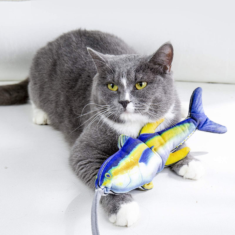GoldMax Fish Cat Toy, Cat Toys for Indoor Cats, Manual Simulation Fish, Jumping Fish, Cat Interactive Chew Toys, Suitable for Biting, Chewing and Kicking, Sleeping - PawsPlanet Australia