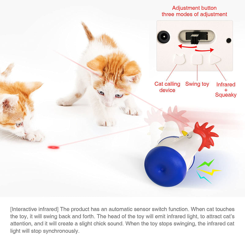 Interactive Cat Toys for Indoor Cats, Cat Toys 180 Degree Self Balancing Toy/ Led Light/ Automatic Ball/ Bird Chirping/ Moving Cat Balls, Cat Toy as Cat Gifts - PawsPlanet Australia