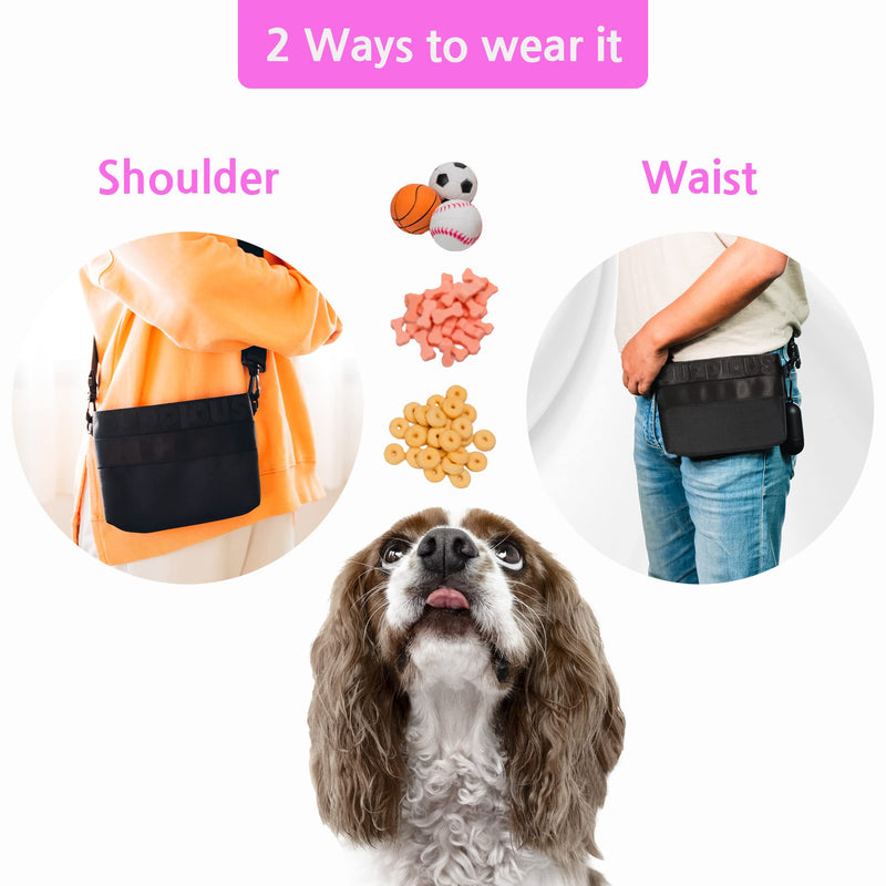 PUPPIOUS Dog Treat Pouch ‚Äì Treat Pouches for Pet Training with Poop Bag Dispenser ‚Äì 3-Pocket Training Treat Pouch ‚Äì 2 Ways to Wear ‚Äì Crossbody Treat Bag Waist Pouch for Kibbles, Treats, Toys - PawsPlanet Australia