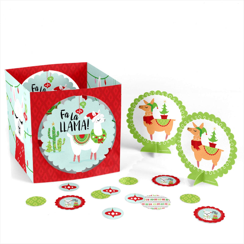 Big Dot of Happiness Fa La Llama - Christmas and Holiday Party Centerpiece and Table Decoration Kit - PawsPlanet Australia