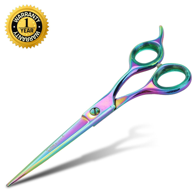 [Australia] - Sharf Professional 6.5" Rainbow Pet Grooming Scissors: Sharp 440c Japanese Clipping Shears for Dogs, Cats & Small Animals| Rainbow Series Hair Cutting/Clipping Scissors w/Easy Grip Handles 