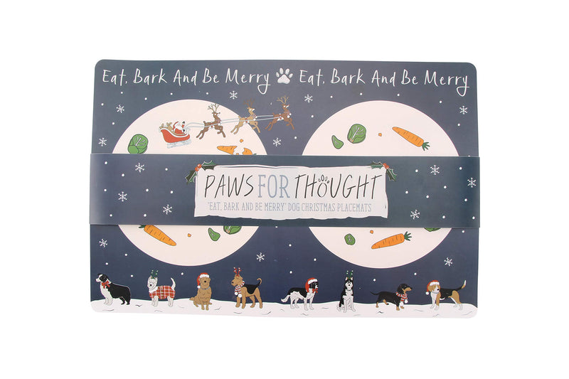 Paws For Thought Eat, Bark And Be Merry Dog Placemats - GB03170 - PawsPlanet Australia