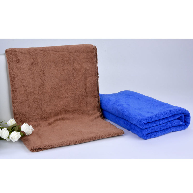 Dog Towel, Legendog 2 Pcs Microfiber Quick Drying Dog Bath Towel | Dog Drying Towels | Large Dog Towel for Dogs and Puppys | Blue and Brown 160*60 cm - PawsPlanet Australia