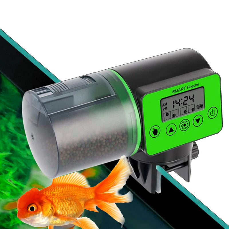 Aedcbaide Automatic Fish Feeder with Large Capacity, Auto Fish Feeder with Super Mute,Simple Fish Feeder,Food Timer Dispenser for Fish Tank and Vacation,Dispenser Feeder - PawsPlanet Australia