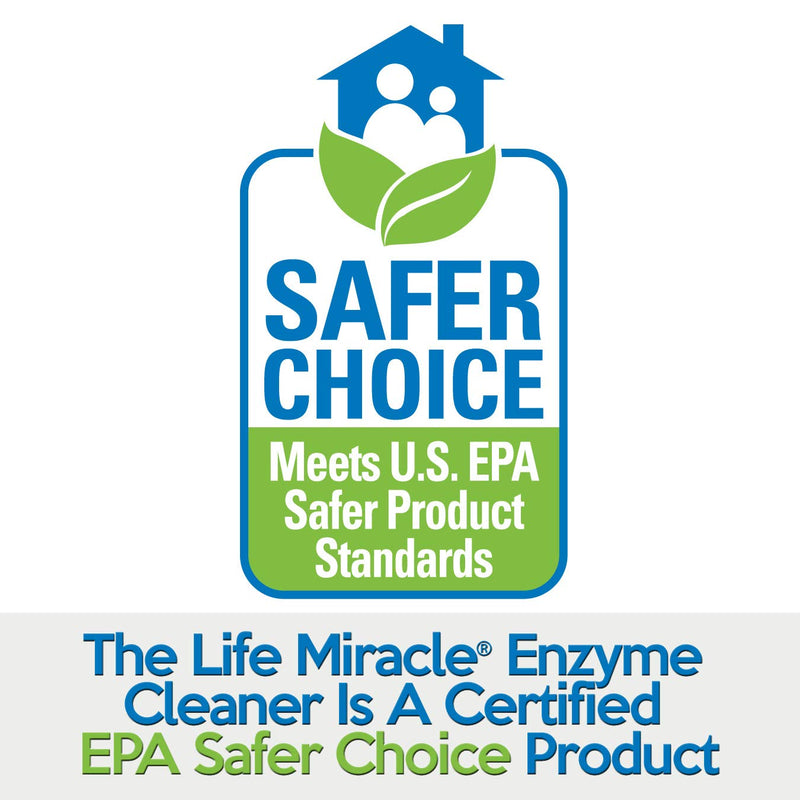 [Australia] - Life Miracle Enzyme Cleaner & Pet Odor Eliminator Concentrate | Deep Cleaning Enzymatic Spot Remover for Dog Cat Urine, Rug, Carpet, Upholstery, Couch & Car Stains & Smells | Concentrate Makes 128 oz 8 fl oz CONCENTRATE - Makes 128 fl oz reg strength 