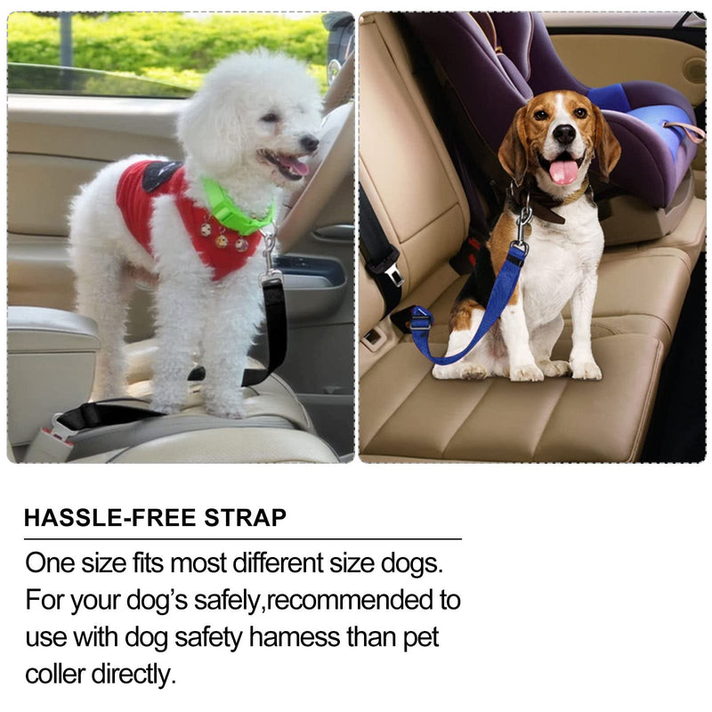 BLMHTWO Dog Seat Belt,3 Piece Adjustable Dog Car Harness Safety Dog Seatbelt Durable Nylon Retractable Pet Seat Belt Dog Accessories Leash Leads Car Vehicle Seatbelt for Dogs Cats and Pets - PawsPlanet Australia