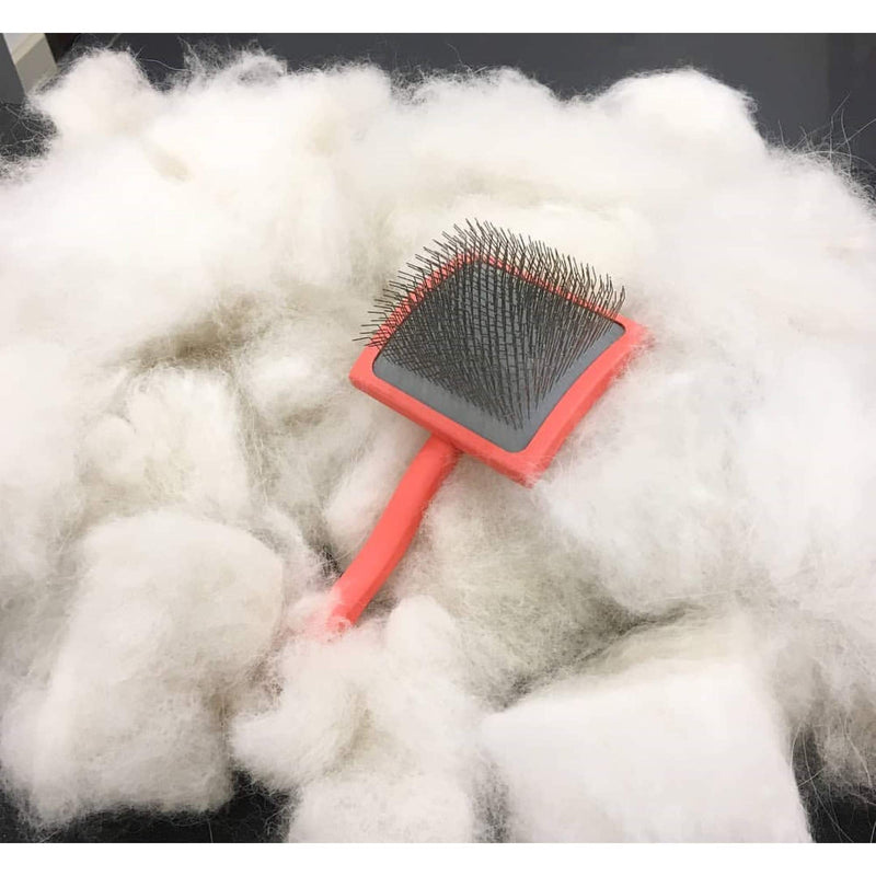 Chris Christensen Big G Dog Slicker Brush, Groom Like a Professional, Fluff Detangle Style, Saves Time Energy, Coral, Large L - PawsPlanet Australia