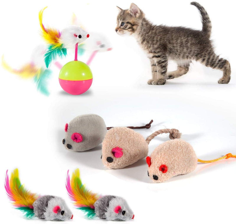 MIBOTE 28Pcs Cat Toys Kitten Toys Assorted, Cat Tunnel Catnip Fish Feather Teaser Wand Fish Fluffy Mouse Mice Balls and Bells Toys for Cat Puppy Kitty - PawsPlanet Australia