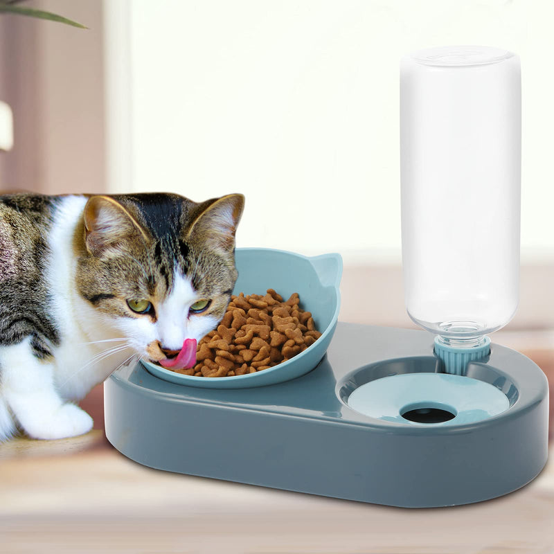 Cat Bowl, Feeding & Watering Supplies For Cats, Cat Food Bowls With 0-15°Adjustable Tilted, Gravity Water ,Pet Food Bowl For Cats And Small Dogs - PawsPlanet Australia