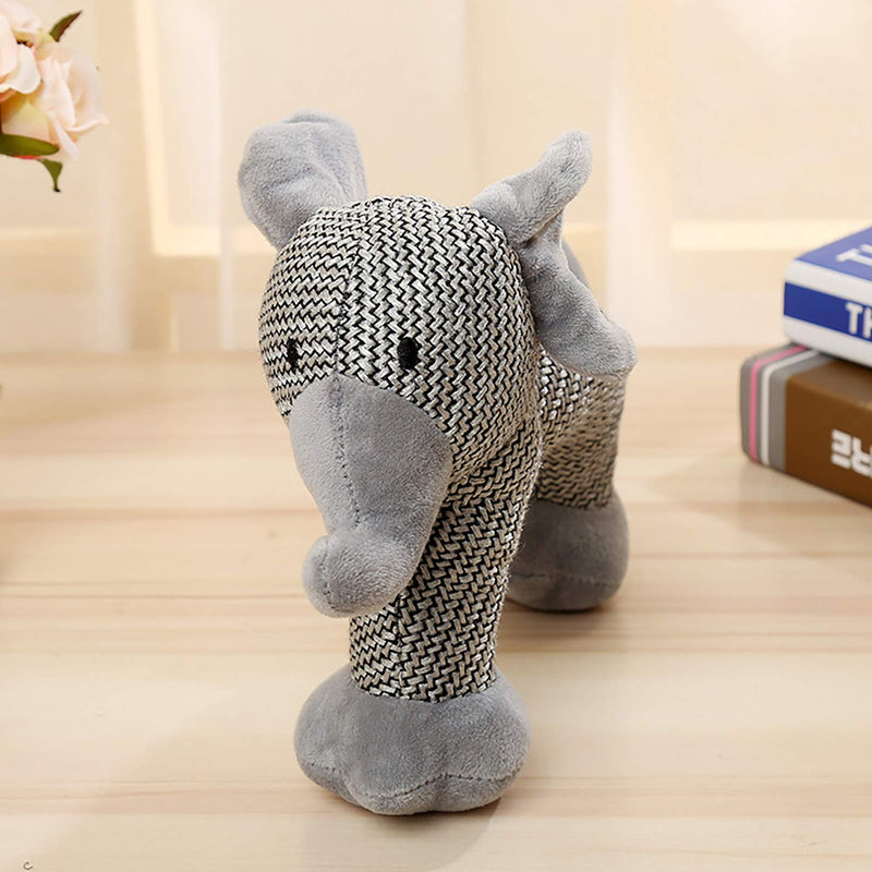 Nwvuop Squeaky Dog Toy Durable Dog Chew Toy Animal Shaped Chew Toy for Puppy Small Medium Large Dogs Elephant Shaped - PawsPlanet Australia