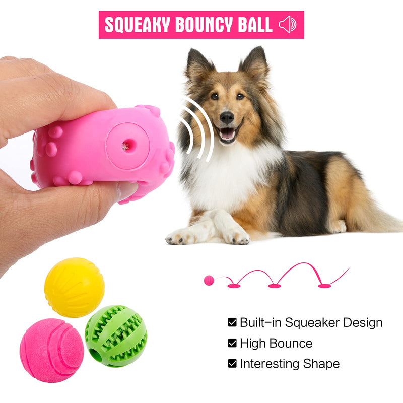 Interactive Dog Toys Balls Dog Puzzle Toys for Small Medium Dogs Puppy-5 Different Functions Balls - Dog Squeaky Ball,Durable Rope Toys Ball, IQ Training Balls and Food Treat Dispensing Toy - PawsPlanet Australia