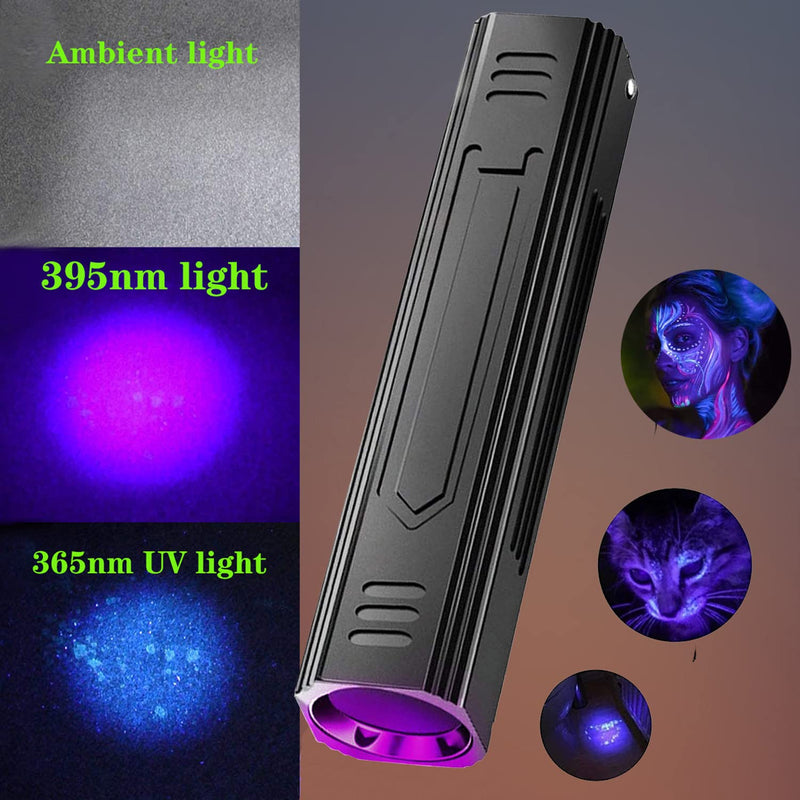 Wood's UV Lamp,Portable 365nm Pet Cat Dog UV Black light Flashlight Cat Ringworm Detector,Doctor Pet Urine Detector for Analyzing Skin Dog Cat Care Bed Bug Inspection - PawsPlanet Australia