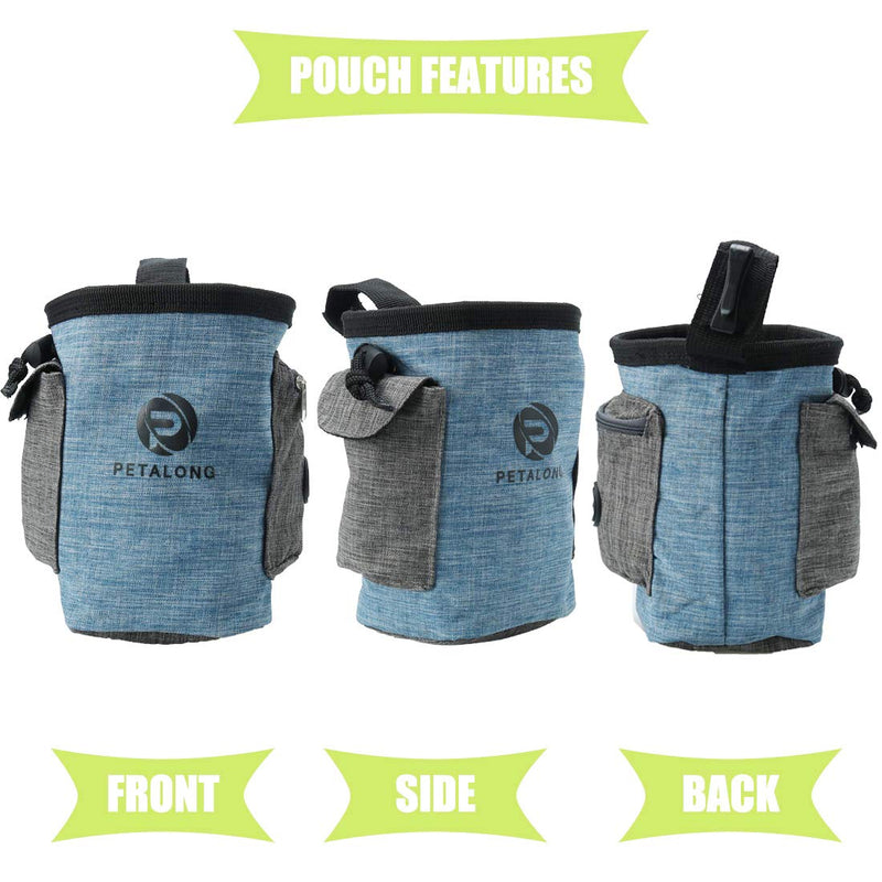 [Australia] - uxcell Dog Treat Training Pouch Oxford Fabric Waist Bag with Adjustable Straps, Built-in Poop Bag Dispense Design Easily Carries Pet Toys, Treat Holder Blue 